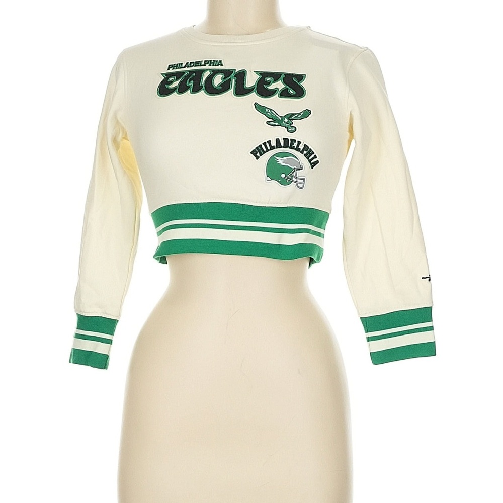 Philadelphia Eagles Kids Sweatshirt - Cream & Kelly Green